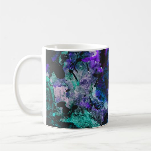 Fluorite Crystal Geode Marble Abstrakt Kaffeetasse (Links)