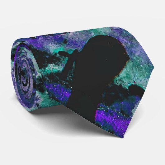 Fluorite Crystal Geode Marble Abstrakt Krawatte (Gerollt)