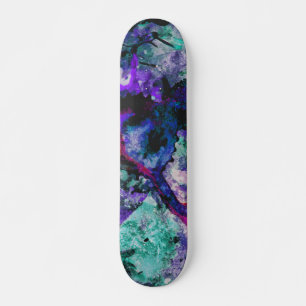 Fluorite Crystal Geode Marble Abstrakt Skateboard