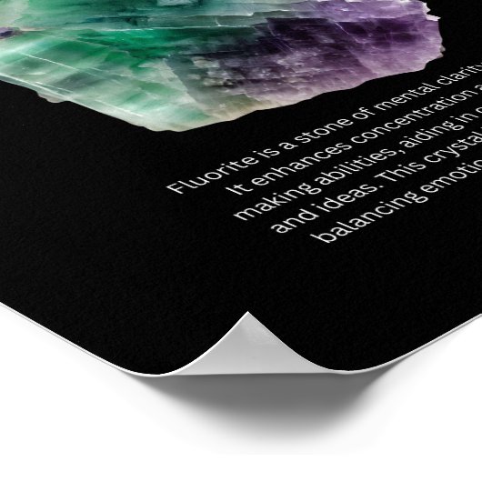 Fluoritkristall Poster (Ecke)