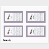 Fluoritkristall - Schmuck - Edelsteinpaket Rechteckiger Aufkleber (Blatt)