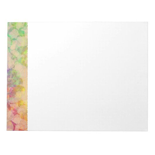 Fluoro Lace Rose Notizblock (Vorderseite)