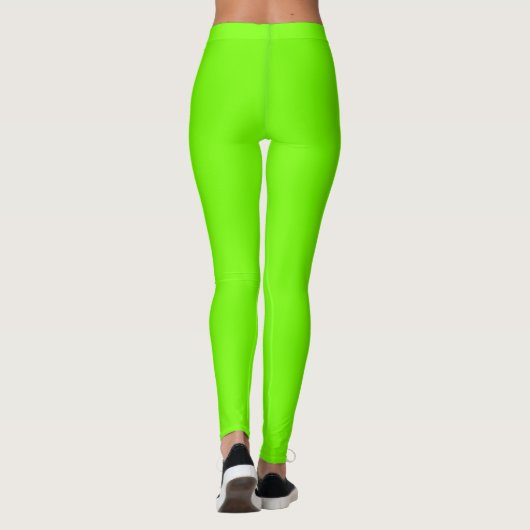 Fluoro Limon-grün Leggings (Rückseite)