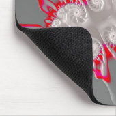 ~ FLUORO PINK RED GRAY WHITE ~ Fraktal ~Original ~ Mousepad (Ecke)