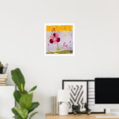 Flur: Blume Zweisprachige Printwerbung Poster (Heimbüro)