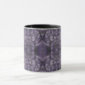 Flure Dunkelviolette Abstrakte Aquarellkunst Tasse (Zentrum)