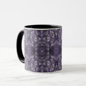 Flure Dunkelviolette Abstrakte Aquarellkunst Tasse (Vorderseite Links)