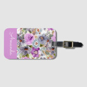 Flurfarbenes Muster - Gepäckmarke Gepäckanhänger (Vorderseite (Horizontal))