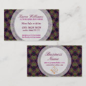 Fluro Green Space Science New Age Business Card Visitenkarte (Vorne/Hinten)