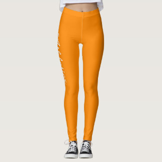 Fluro Orange Personalisierung Leggings