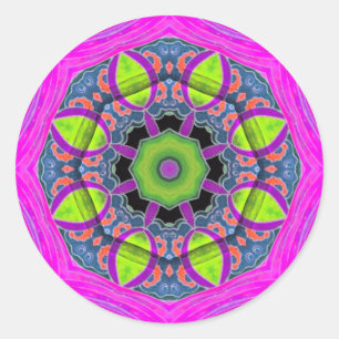 FluRoDelica-Blume Runder Aufkleber