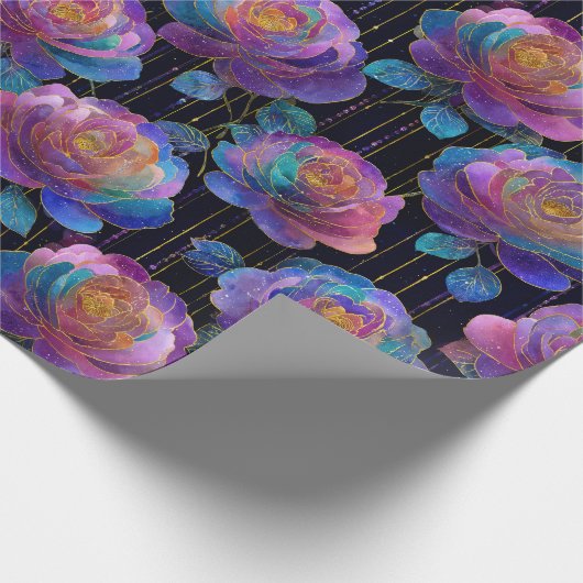 Flurweite mit rotem Ribbon-Bogen Geschenkpapier (Ecke)