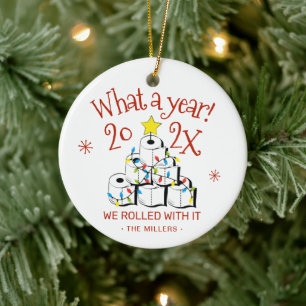 Flush 2024 Auf Wiedersehen: Funny Toilet Paper Wei Keramik Ornament