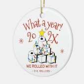 Flush 2024 Auf Wiedersehen: Funny Toilet Paper Wei Keramik Ornament (Links)