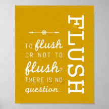 Flush | Badevorschriften Poster Art Print 8x10