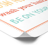 Flush Erinnerung Niedliches farbenfrohes Kinderbad Poster (Ecke)