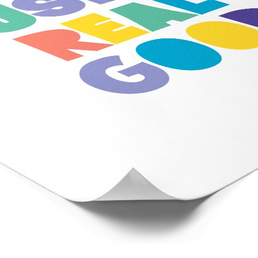 Flush it Flush it Badezimmer Zeichen Poster (Ecke)