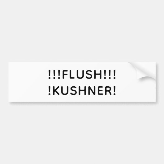 FLUSH KUSHNER Hankamer Artjunkhaus Splash-Art Fun! Autoaufkleber (Vorne)