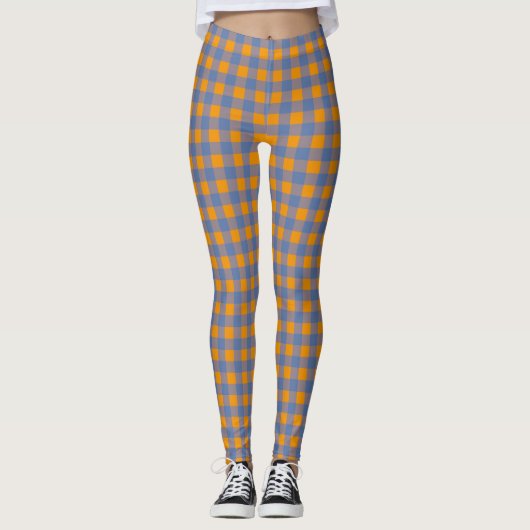 Flush Orange, Havelock Blue & Waterloo Color Leggings (Vorderseite)