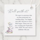 Flush the new Date Toilet Paper Roll Floral Foto Geschenkanhänger (Rückseite)