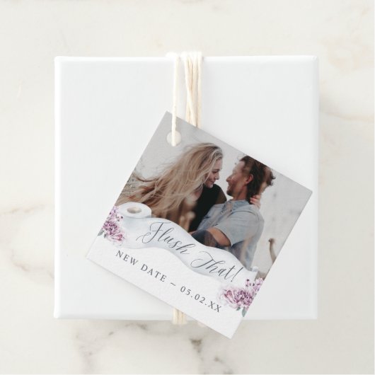 Flush the new Date Toilet Paper Roll Floral Foto Geschenkanhänger (Beispiel)