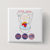 Flush the Orange Clown Thunder_Cove Button (Vorderseite)