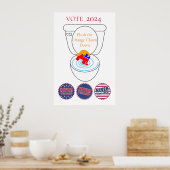 Flush the Orange Clown Thunder_Cove Poster (Küche)