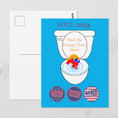 Flush the Orange Clown Thunder_Cove Postkarte (Vorne/Hinten)