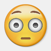 Flushed Face Emoji Magnet (Vorne)