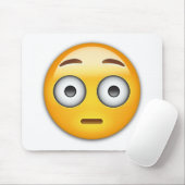 Flushed Face Emoji Mousepad (Mit Mouse)