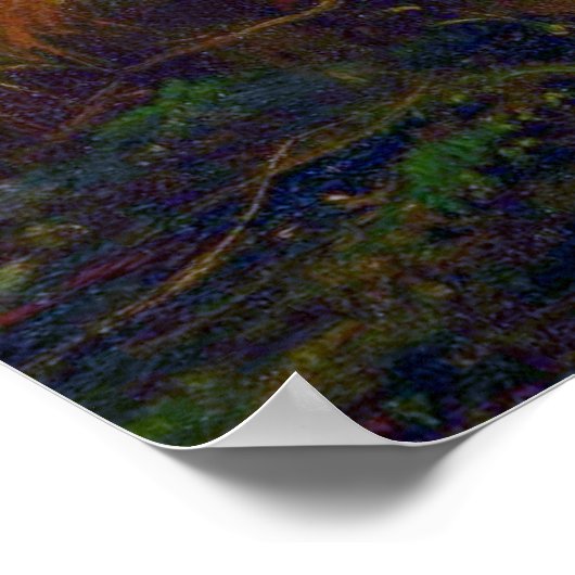 Flushing Grouse Long Lake Game Bird Jagd Poster (Ecke)