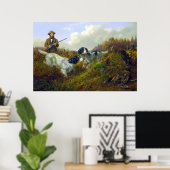 Flushing Haselhuhn Long Lake Federwild Jagd Poster (Heimbüro)