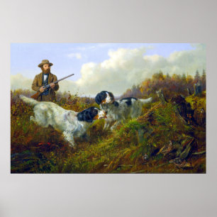 Flushing Haselhuhn Long Lake Federwild Jagd  Poster