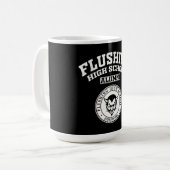 Flushing High School New York Alumni-Tasse Kaffeetasse (Vorderseite Links)