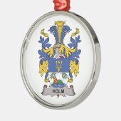 Fluşinsel-Familienwappen Silbernes Ornament (Links)