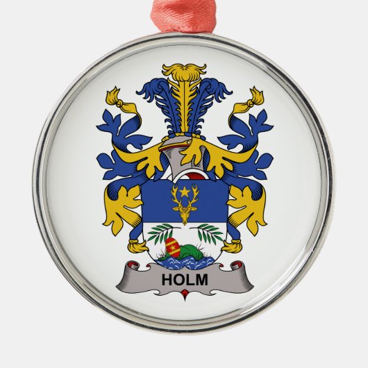 Fluşinsel-Familienwappen Silbernes Ornament (Vorne)