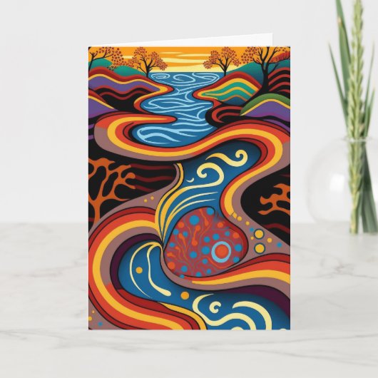 Fluss, Aborigine, Traumzeit. Karte (Vorderseite)