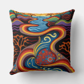 Fluss, Aborigine, Traumzeit. Kissen (Rückseite)