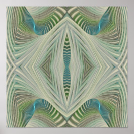 Fluss Abstrakt Blue 12 Zoll x 12 Zoll Poster