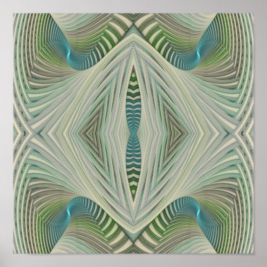 Fluss Abstrakt Blue 12 Zoll x 12 Zoll Poster (Vorne)