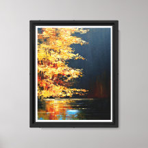 Fluss, abstrakte Malerei.