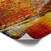 Fluss, abstrakte Malerei. Poster (Ecke)