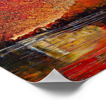 Fluss, abstrakte Malerei.