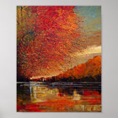 Fluss, abstrakte Malerei. Poster (Vorne)