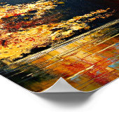 Fluss, abstrakte Malerei. Poster (Ecke)