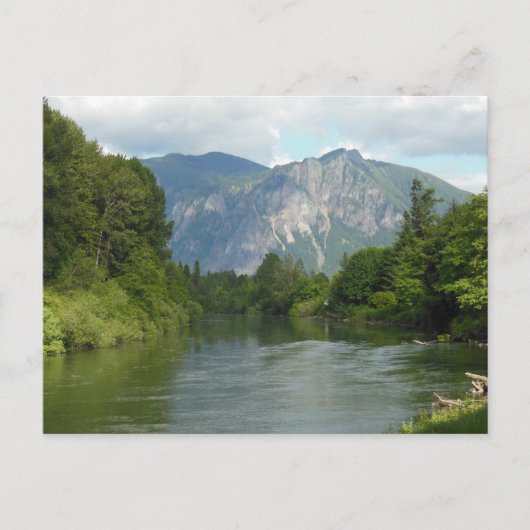 Fluss am Fuß des Berges Si Postkarte (Vorderseite)