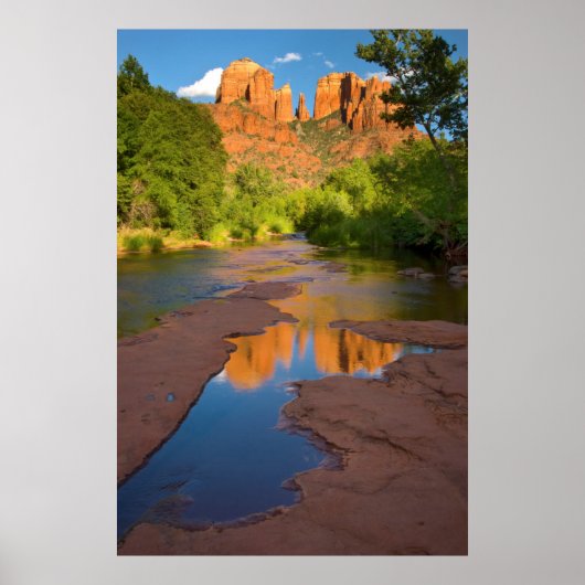 Fluss am Roten Felsen über Arizona Poster (Vorne)