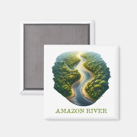 Fluss Amazon Magnet (Vorderseite/Rückseite)