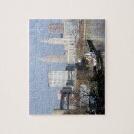 Fluss-Ansicht-(mit Schlepper) Puzzlespiel Puzzle
