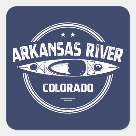 Fluss Arkansas, Colorado Quadratischer Aufkleber (Vorderseite)